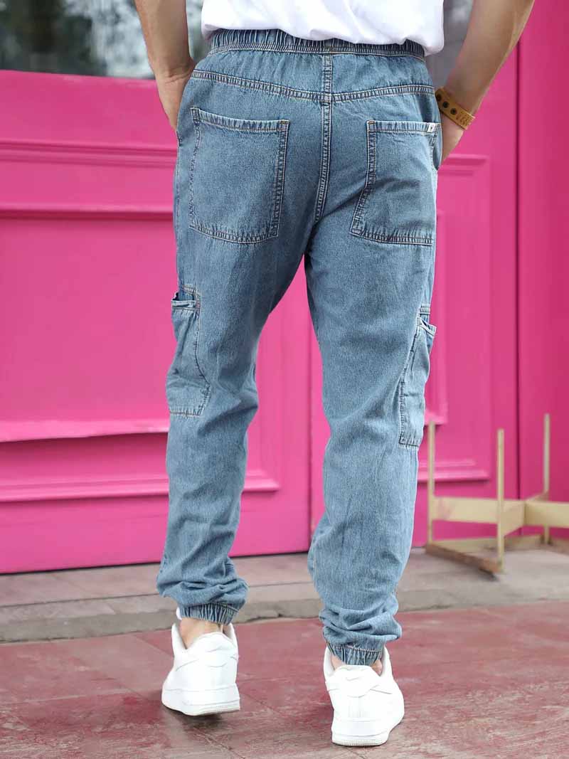 Skyline Tint Light Blue Denim Joggers