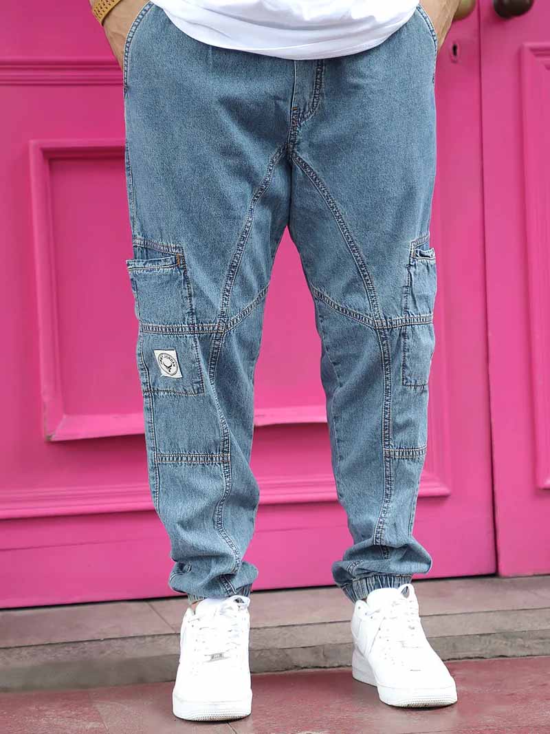 Skyline Tint Light Blue Denim Joggers