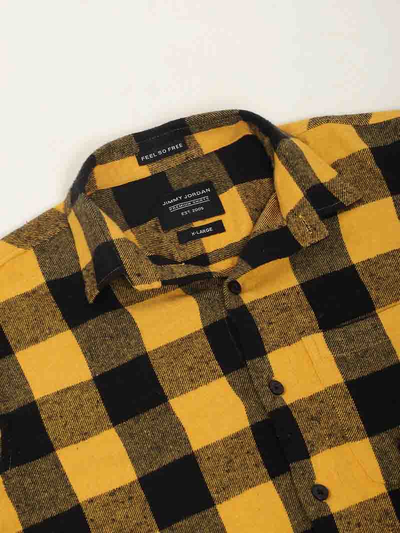 Storm Twill Black & Yellow Flannel Check Shirt