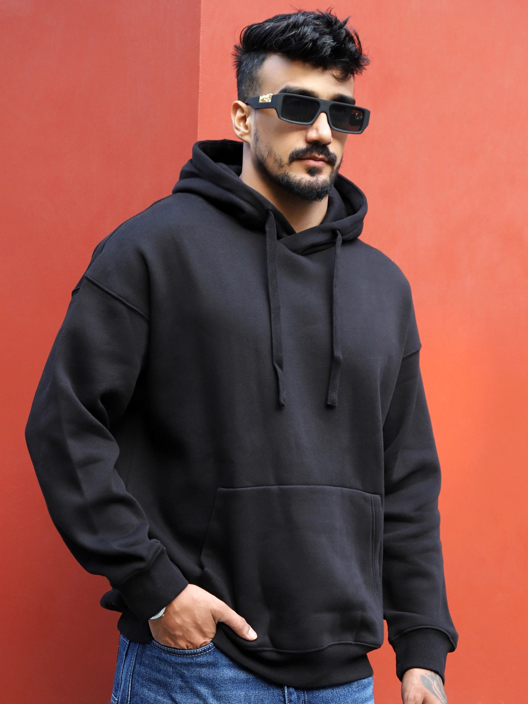 Cavendish Comfort Black Oversized Hoodie