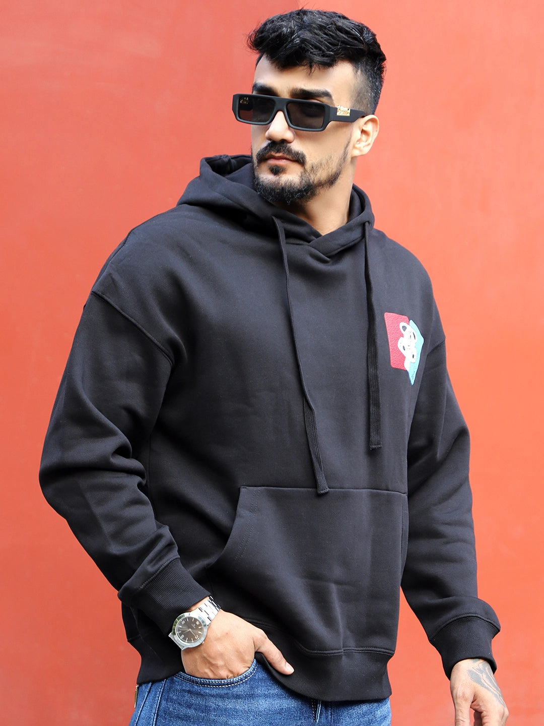 Lancaster Street Black Oversized Hoodie