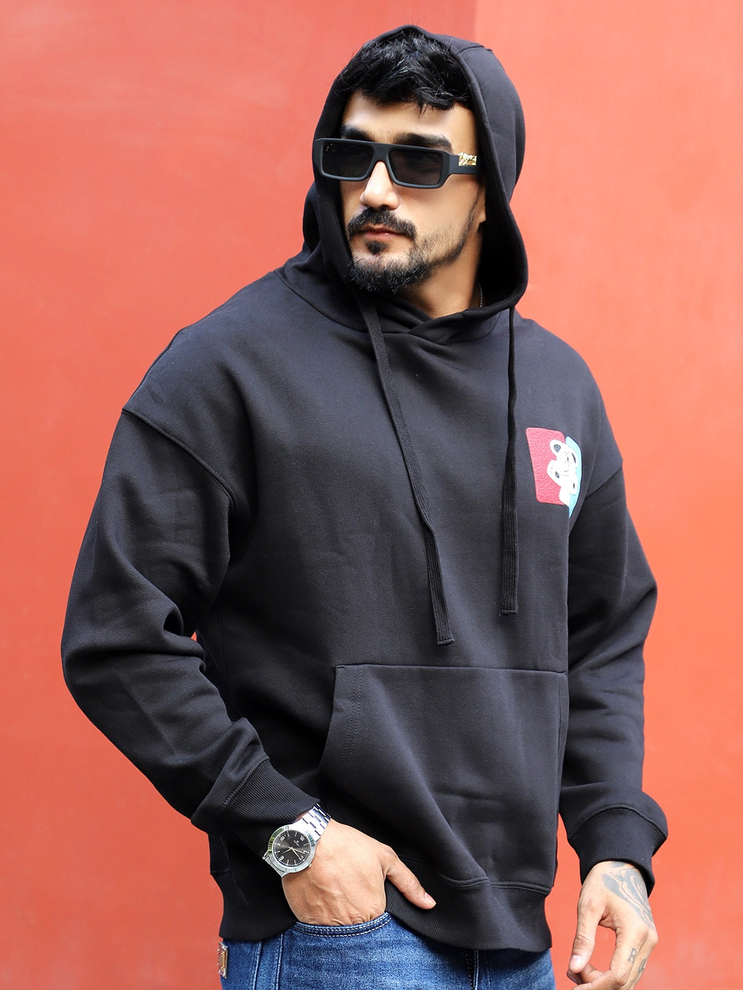 Lancaster Street Black Oversized Hoodie