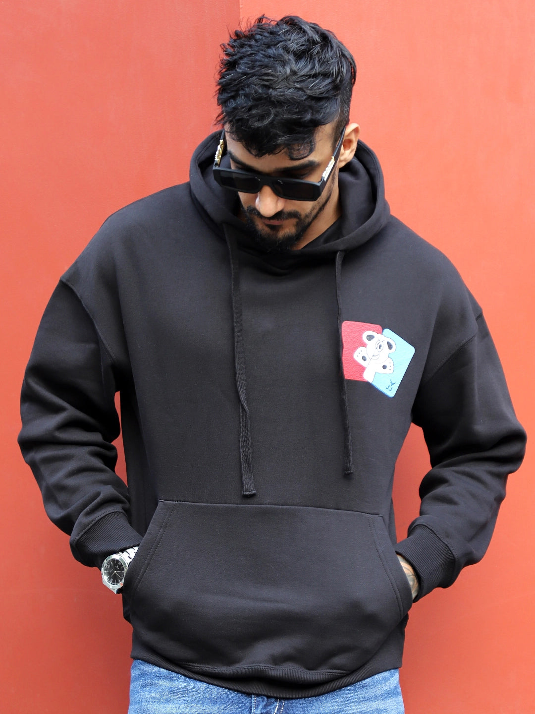 Lancaster Street Black Oversized Hoodie
