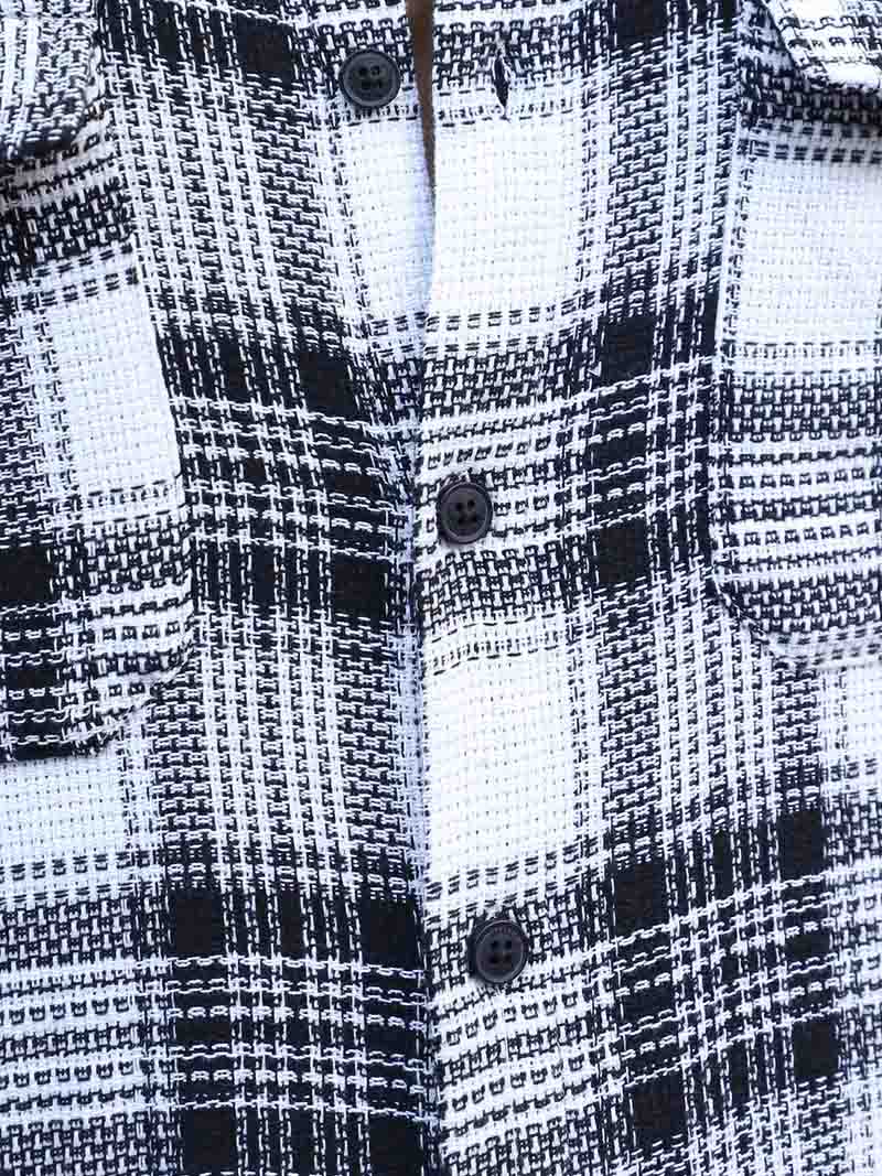 Chrome Fever White Check Full Sleeve Shirt