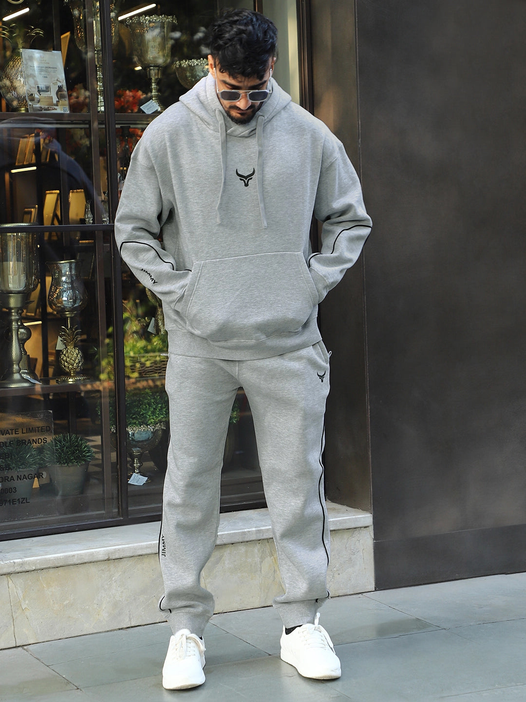 Mystic Match Fleece Grey Melange Tracksuit