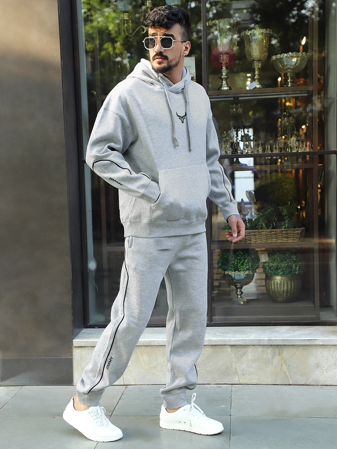 Mystic Match Fleece Grey Melange Tracksuit