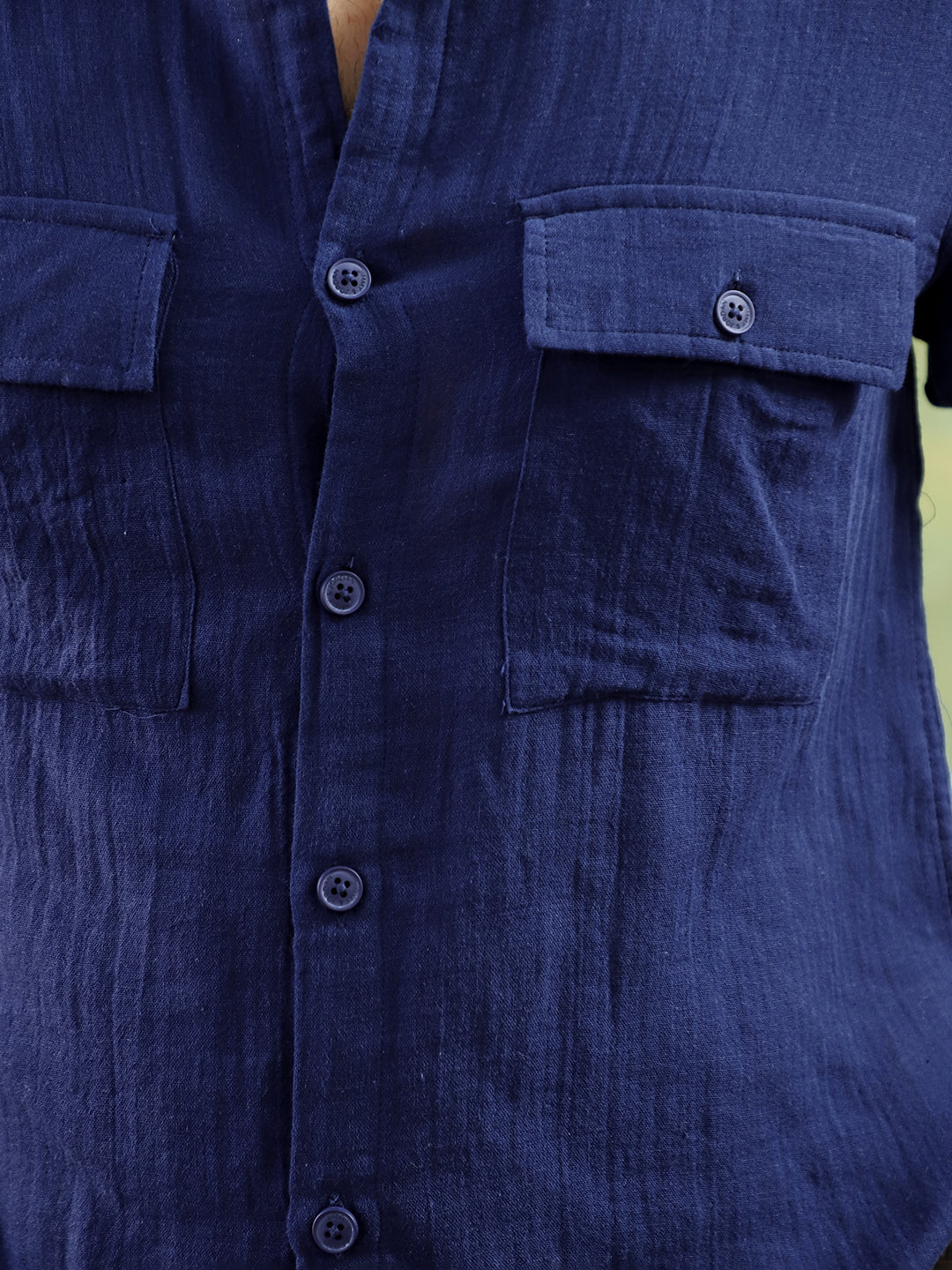 Vero Vibe Lucas Double Clothe Prussian Blue Shirt