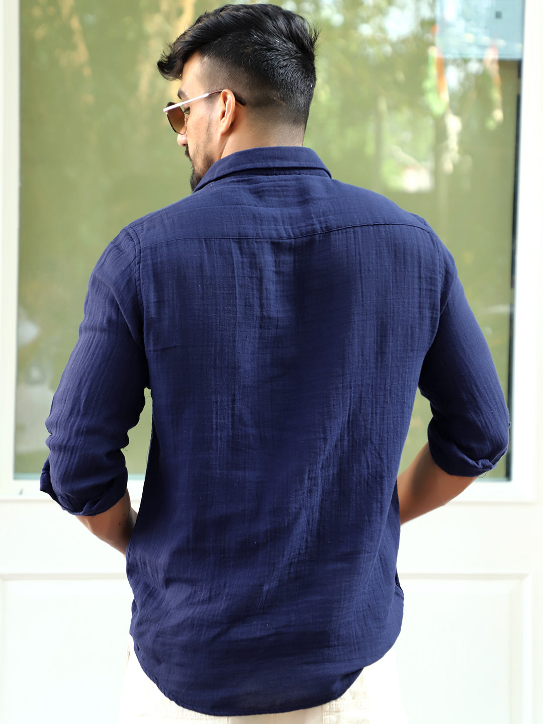 Vero Vibe Lucas Double Clothe Prussian Blue Shirt