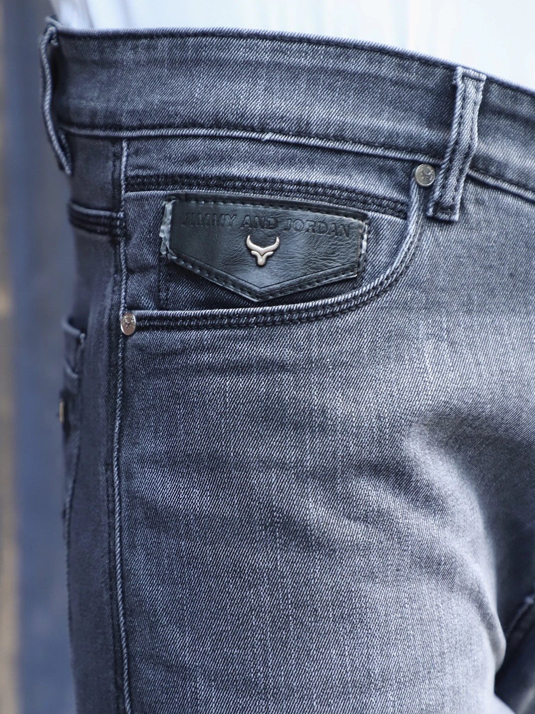 Pietra Dark Grey Denim Carrot Fit Jeans