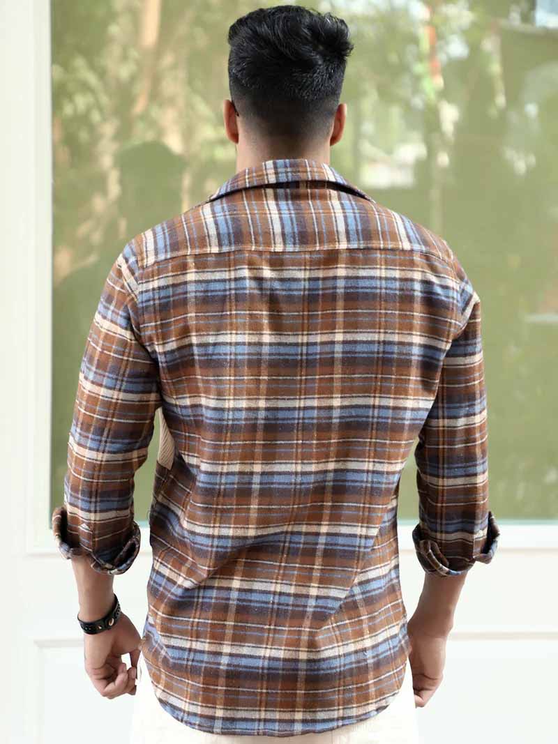 Thunderbird Brown Check Full Sleeve Shirt