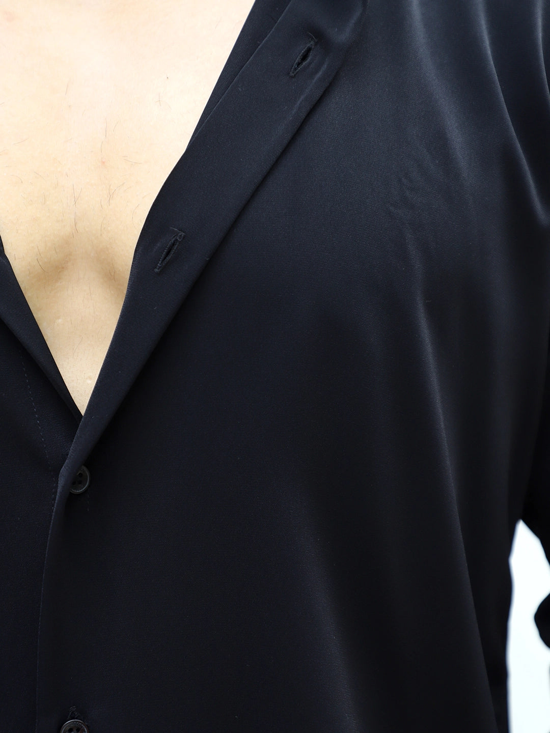 Oro Nero Black Full Sleeve Plain Shirt