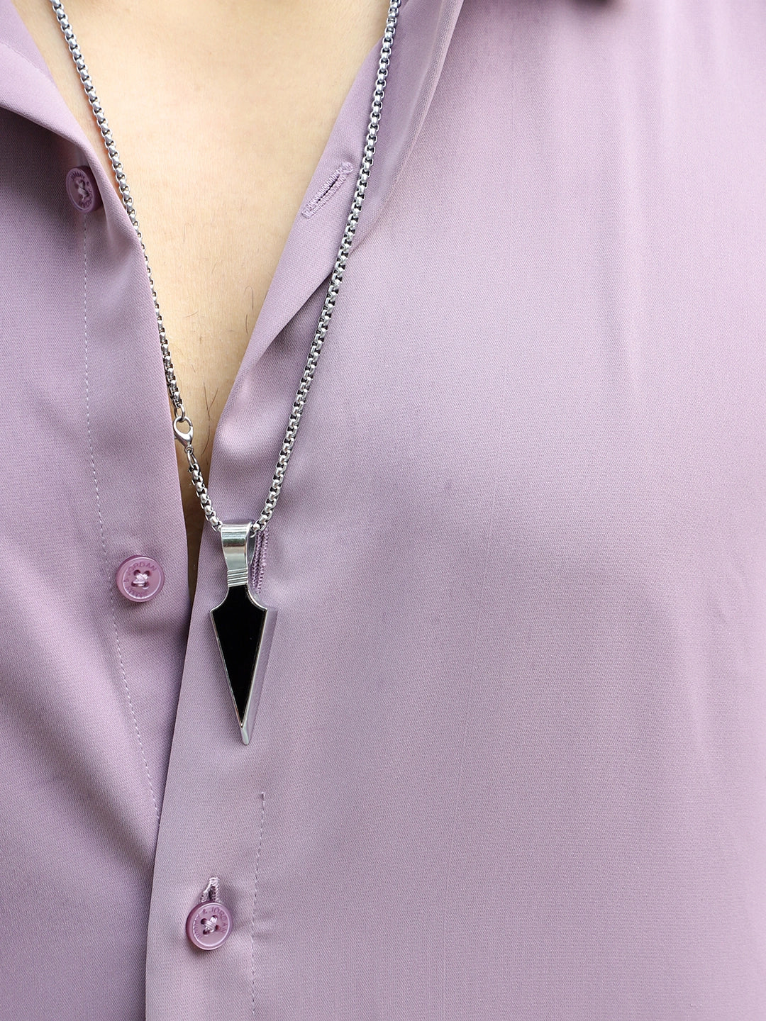 Oro Nero Purple Full Sleeve Plain Shirt