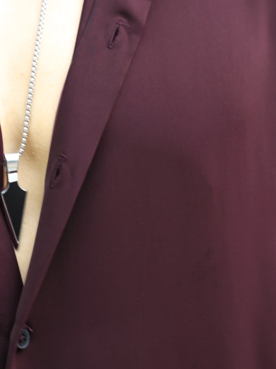 Oro Nero Wine Full Sleeve Plain Shirt