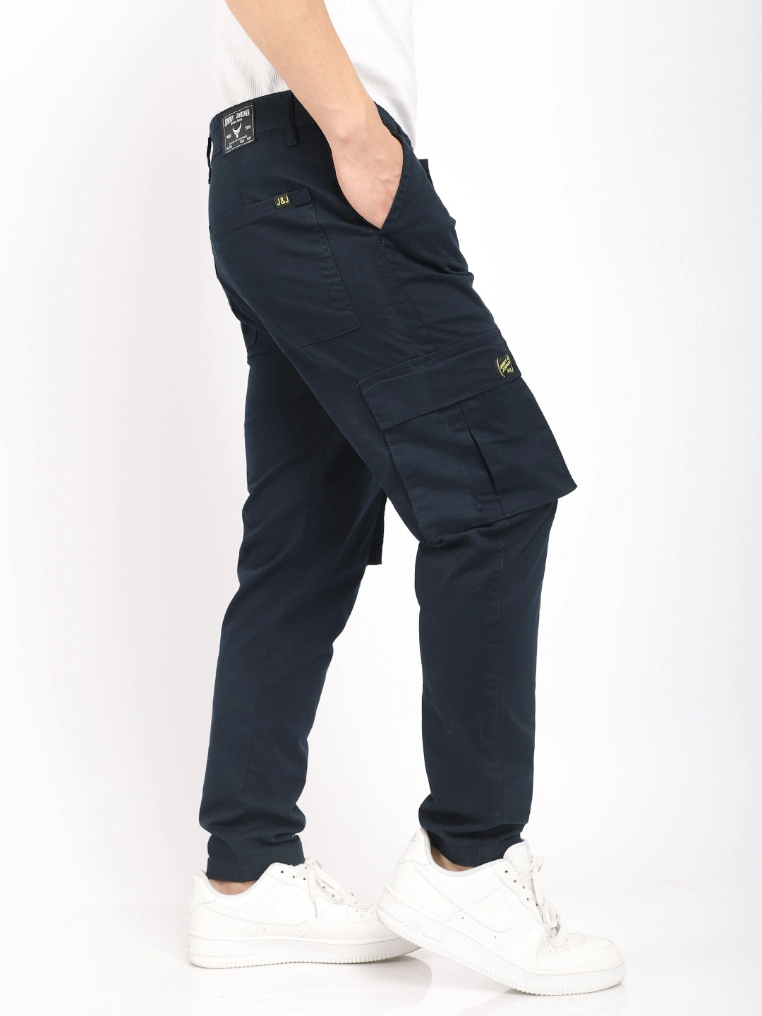 Royal Shades Navy Blue Cotton Cargo