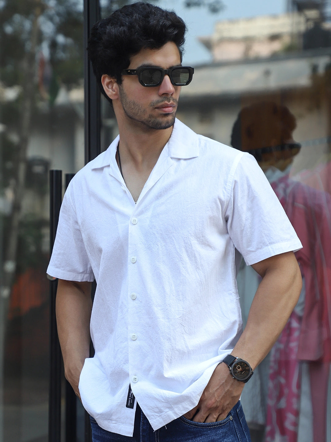 Cereal Killer White Half Sleeve Plain Shirt