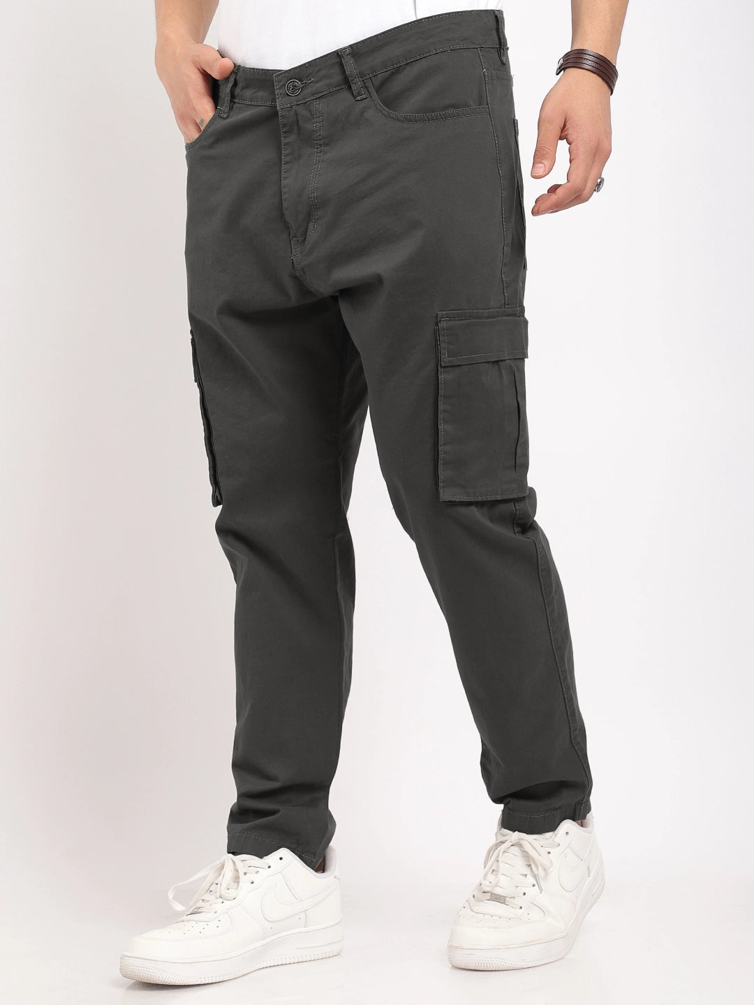 Barons Stone Grey Cotton Cargo