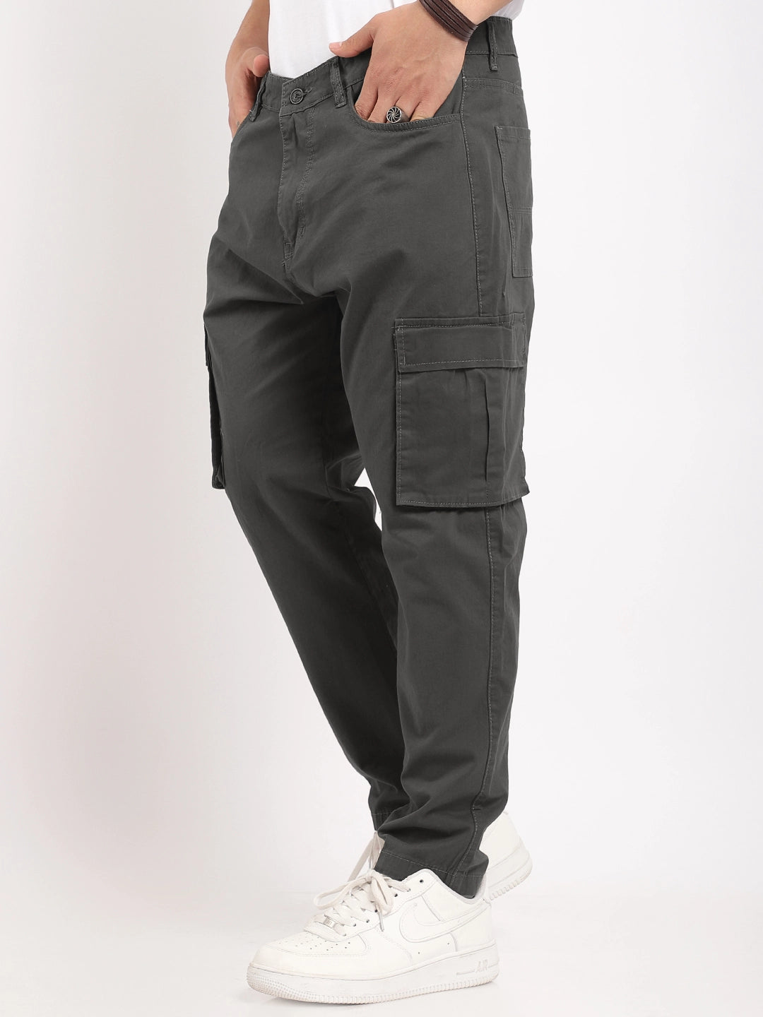 Barons Stone Grey Cotton Cargo