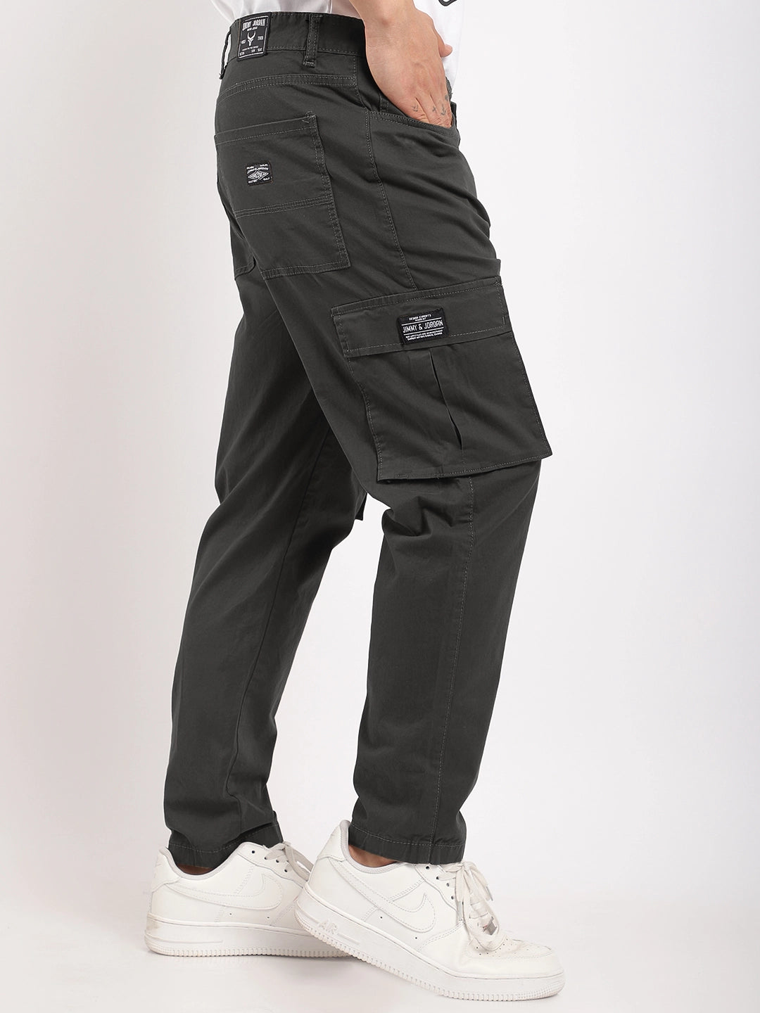 Barons Stone Grey Cotton Cargo