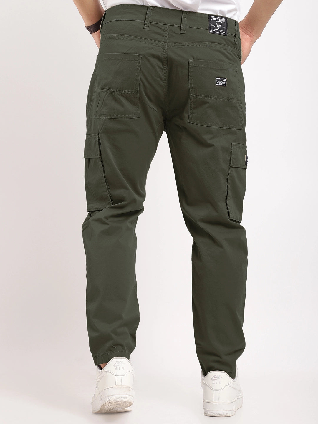 Barons Dark Olive Green Cotton Cargo