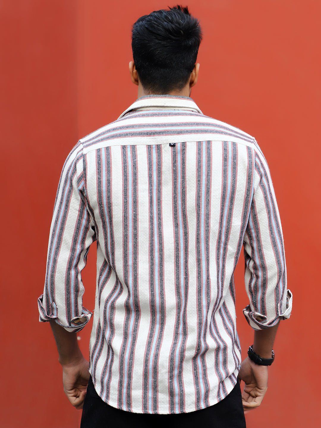 Santorini Beige Stripe Full Sleeve Shirt