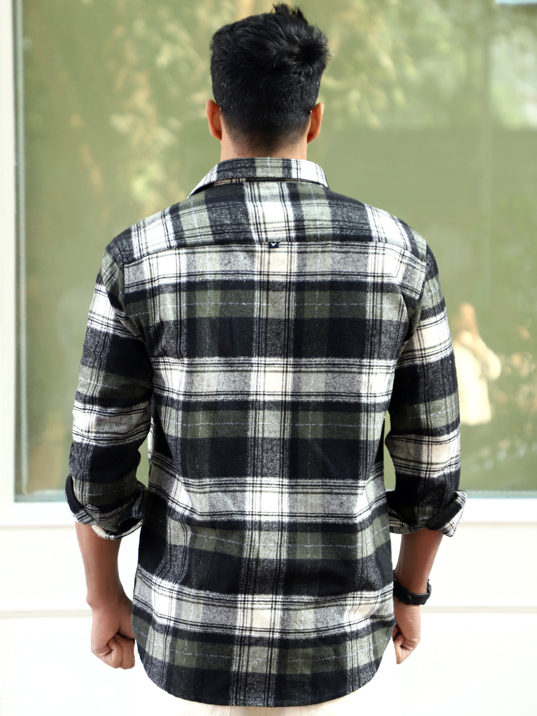 Afterdark Olive Check Full Sleeve Shirt