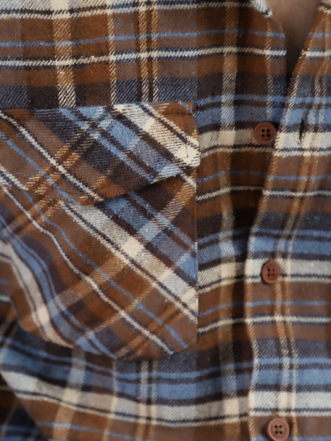 Afterdark Brown Check Full Sleeve Shirt