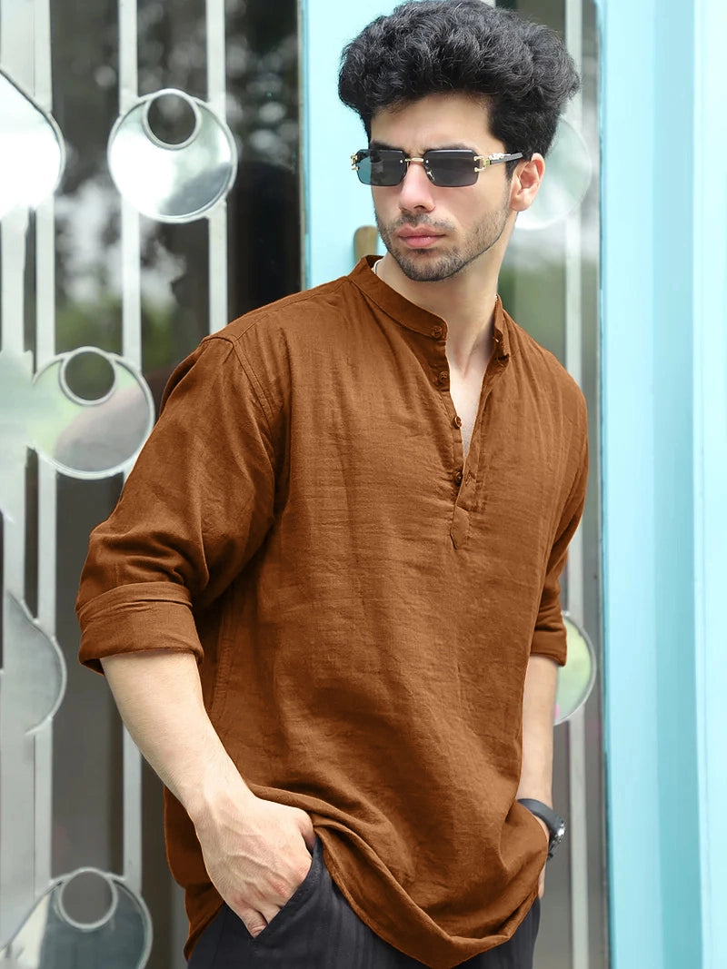 Fusion Drift Brown Kurta