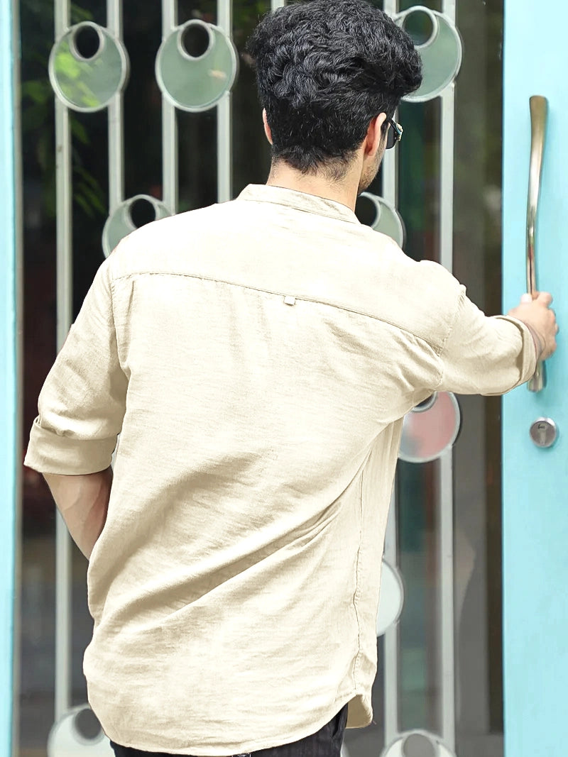 Fusion Drift Beige Kurta