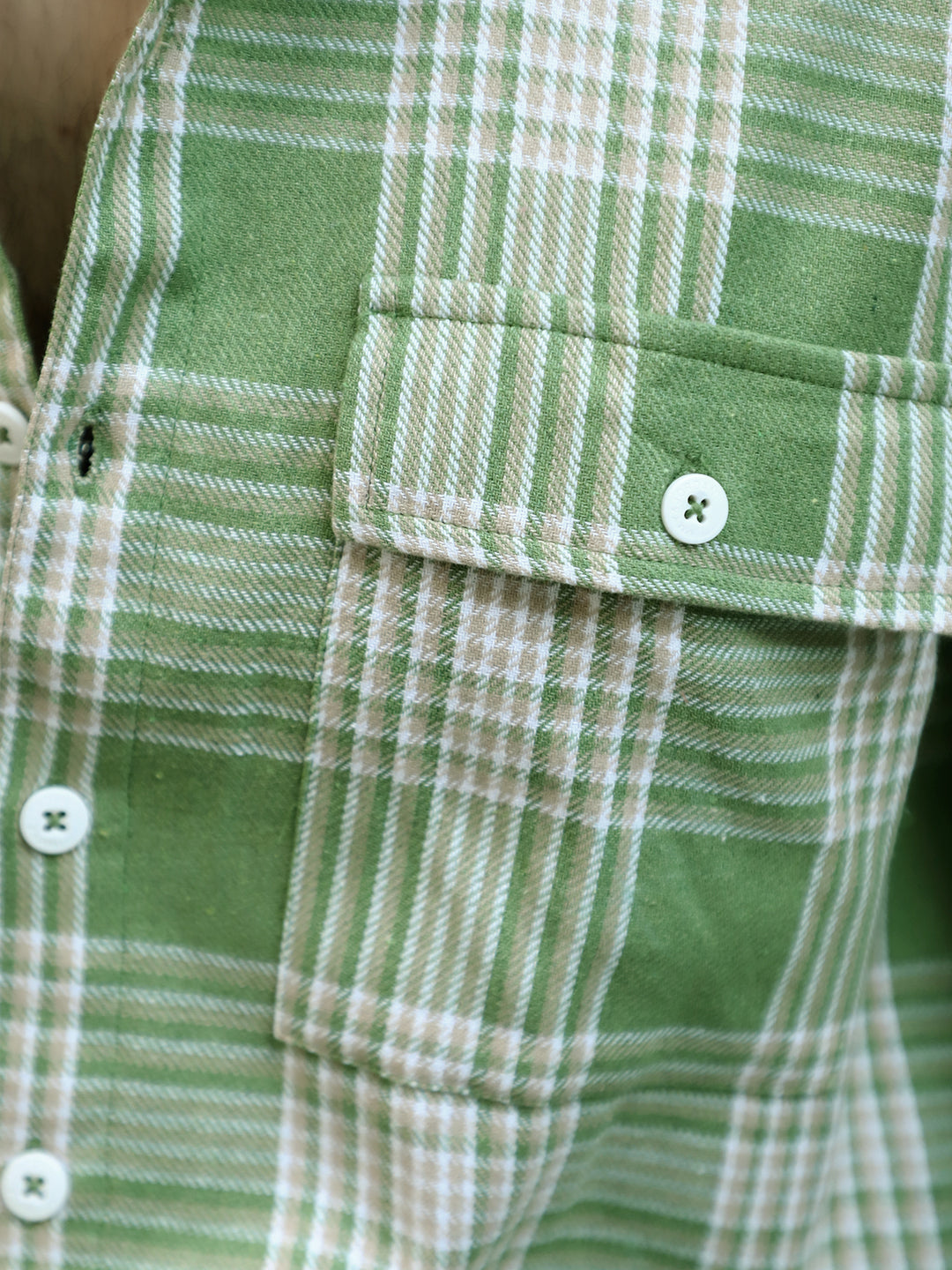 Fiore Blu Pear Green Check Shirt