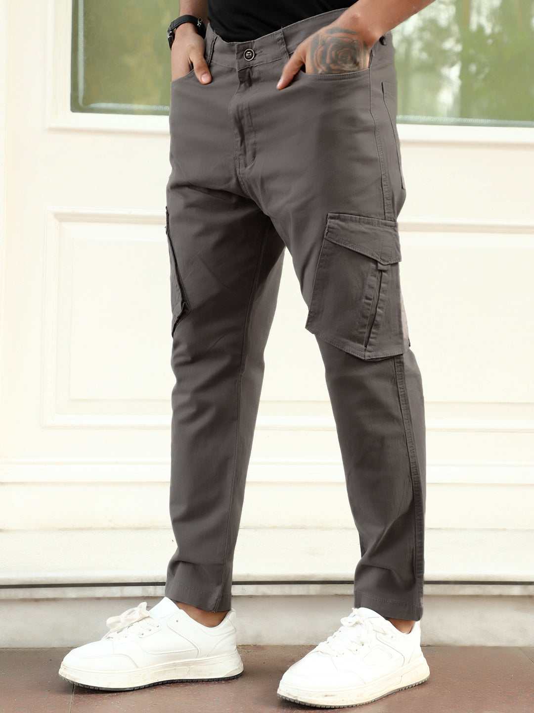 Bentley Duo Dark Grey Cotton Cargo