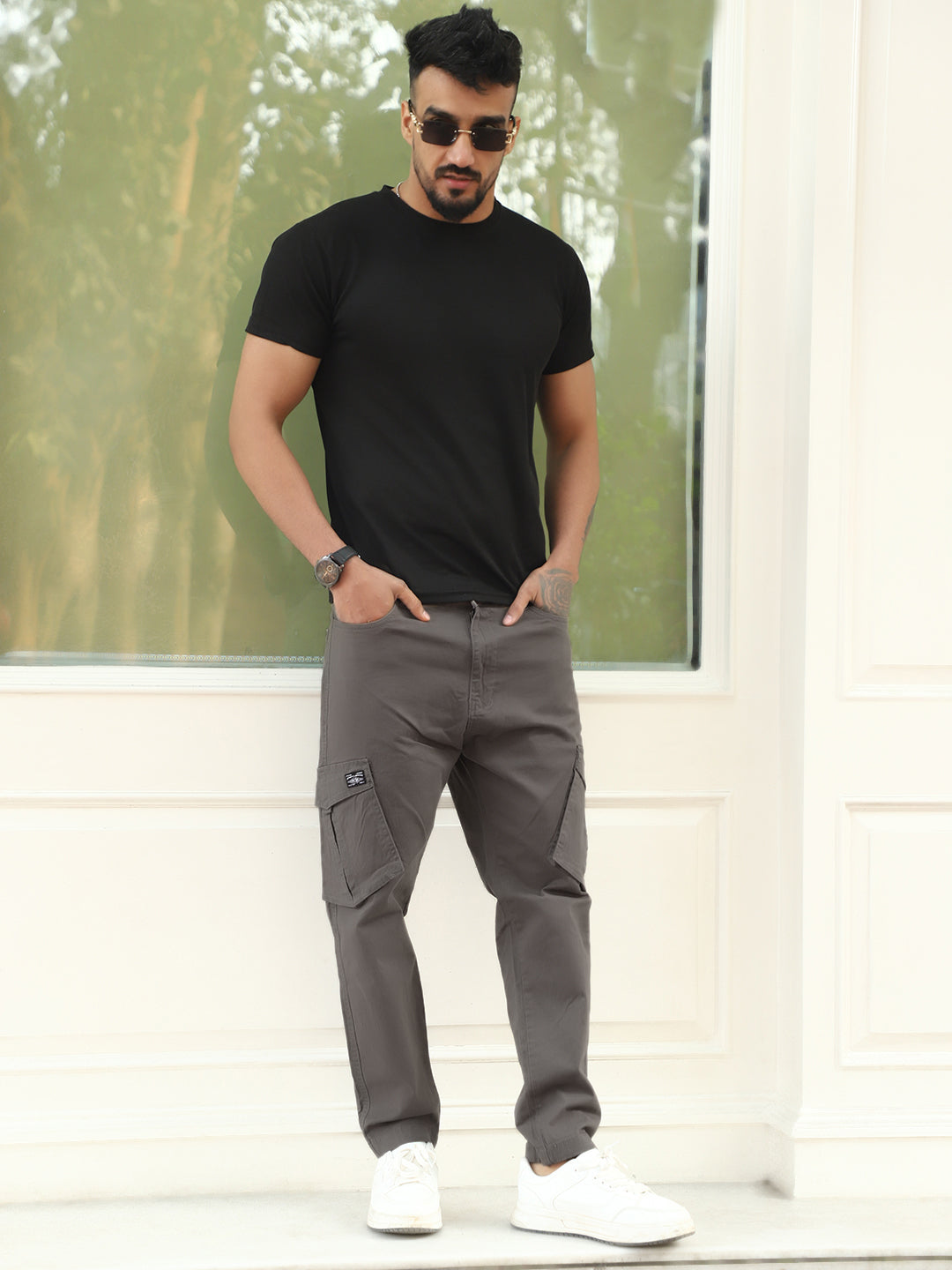 Bentley Duo Dark Grey Cotton Cargo