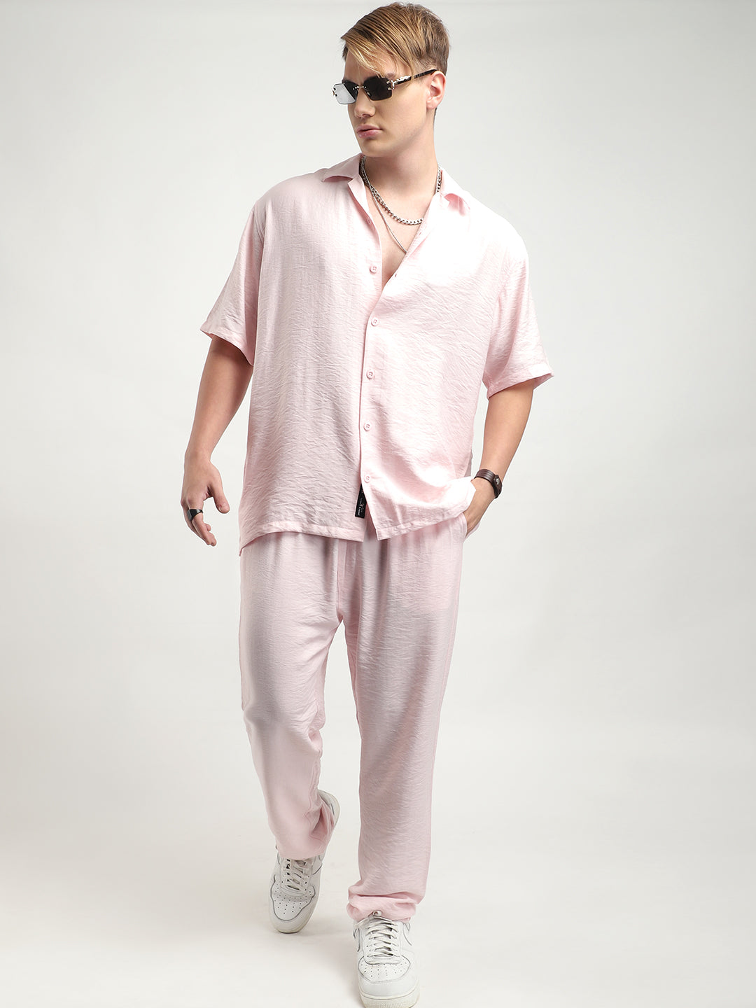 Men Pink Co-Ord Set