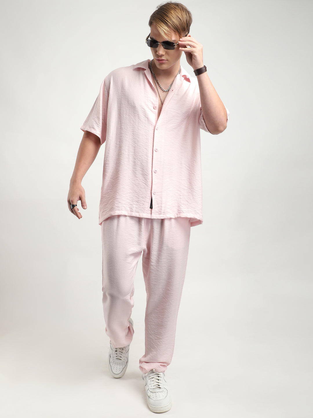 Men Pink Co-Ord Set