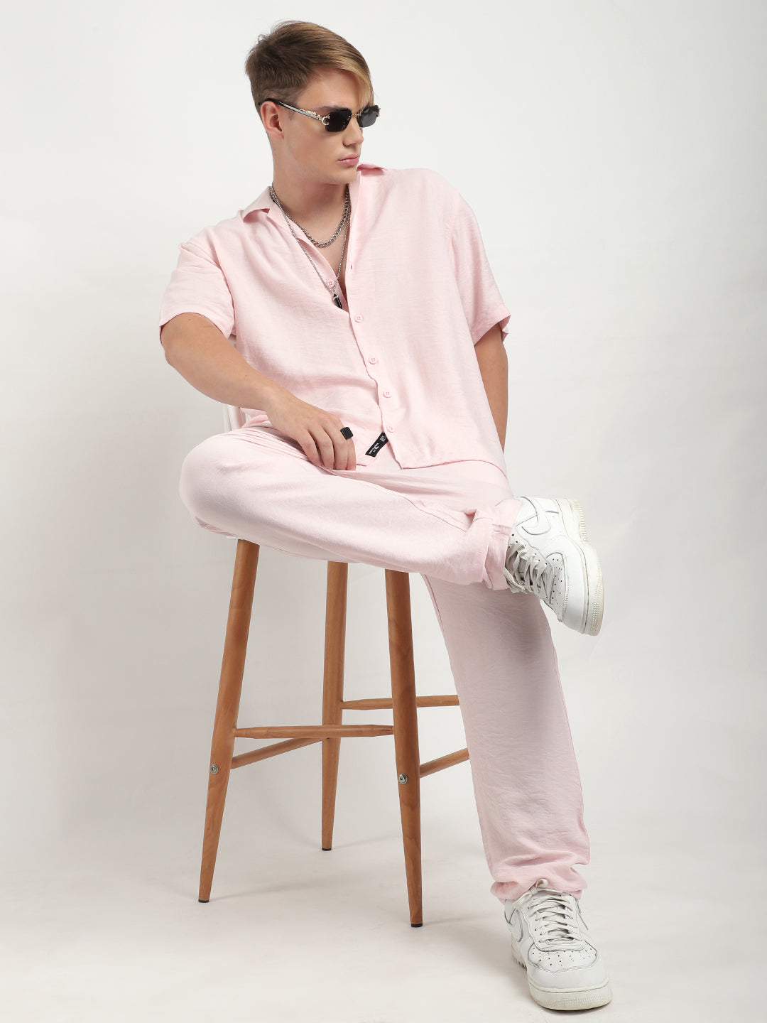 Men Pink Co-Ord Set
