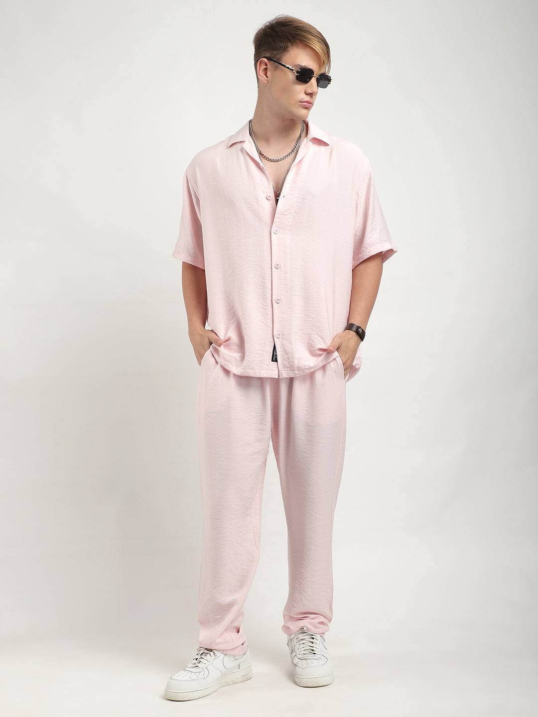 Men Pink Co-Ord Set