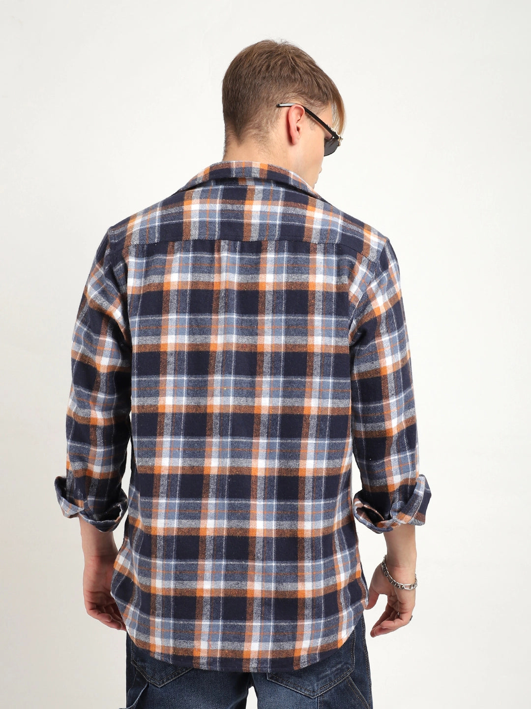 Grey Check Full Sleeve Shirt