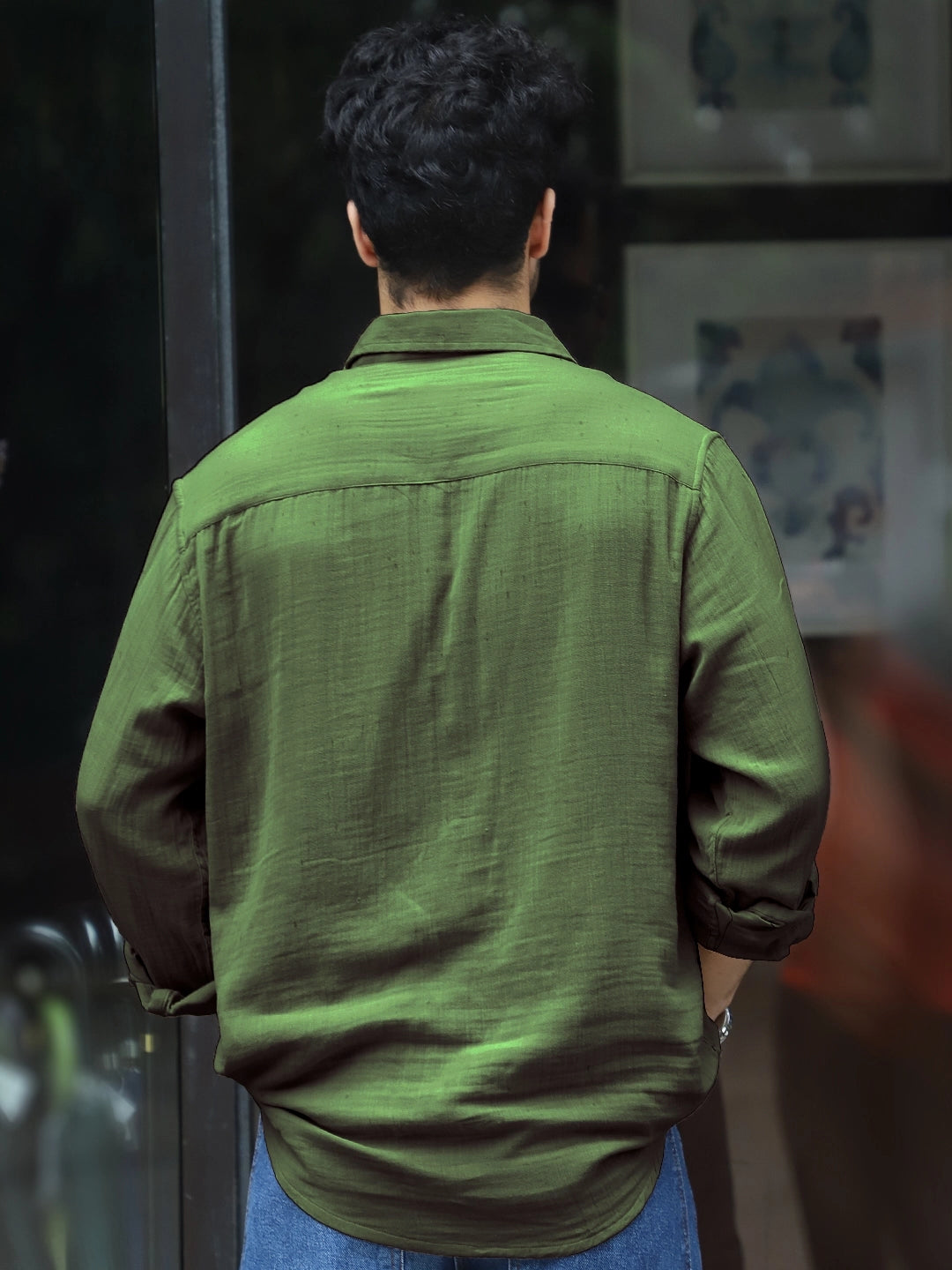 Vero Vibe Lucas Double Clothe Forest Green Shirt