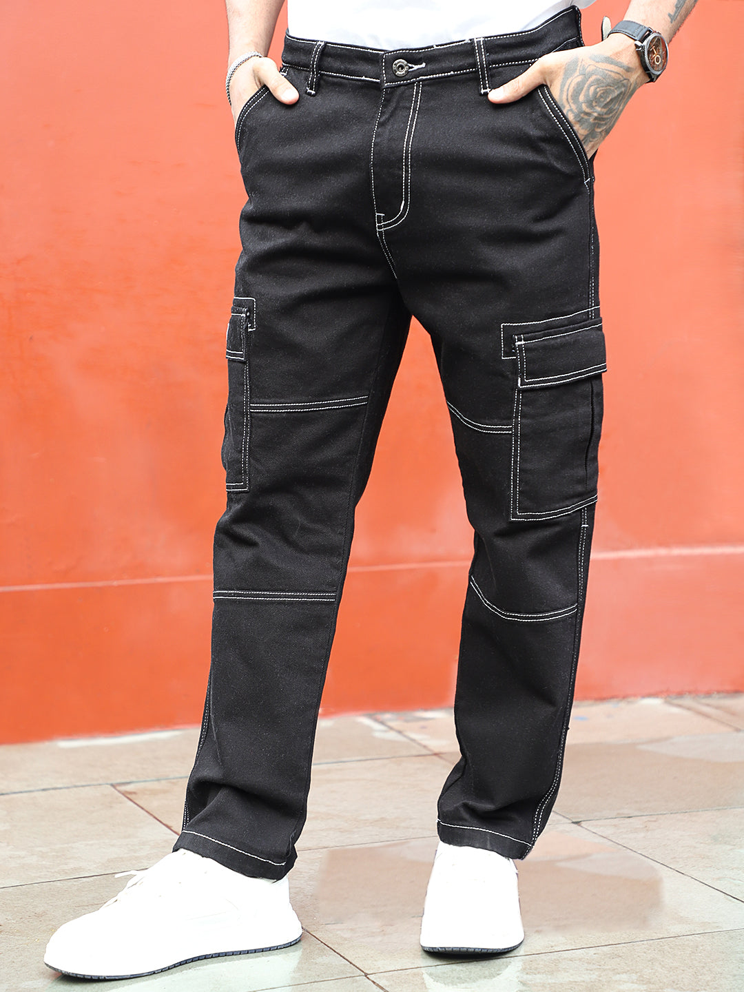 Twilight Fade Black Denim Cargo