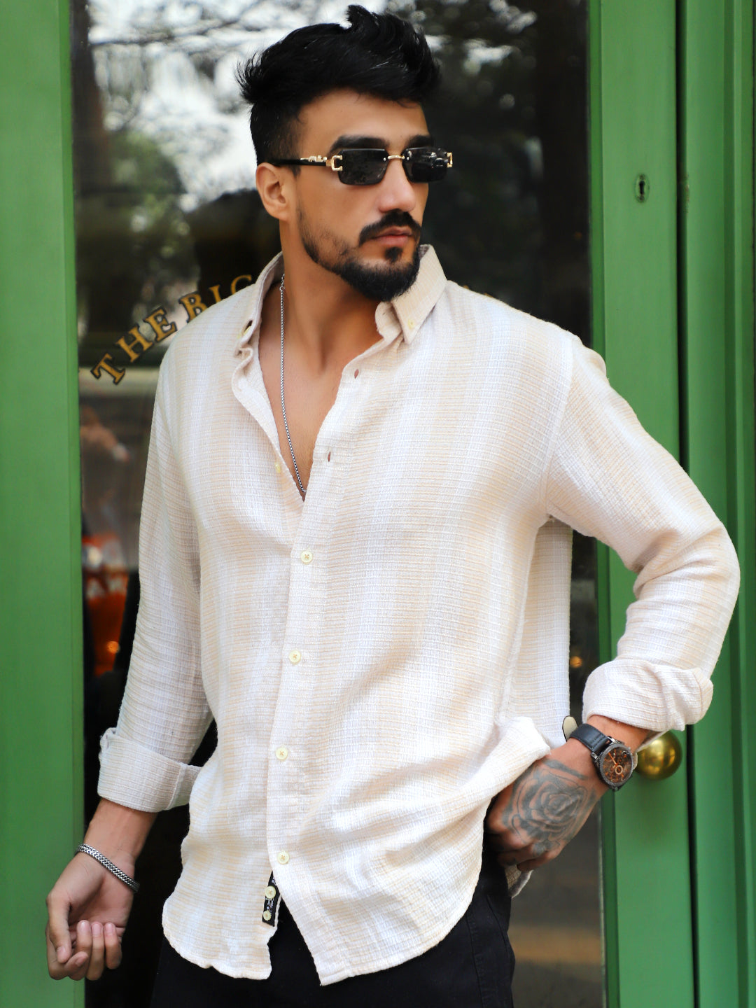 Timeless Beige Full Sleeve Shirt