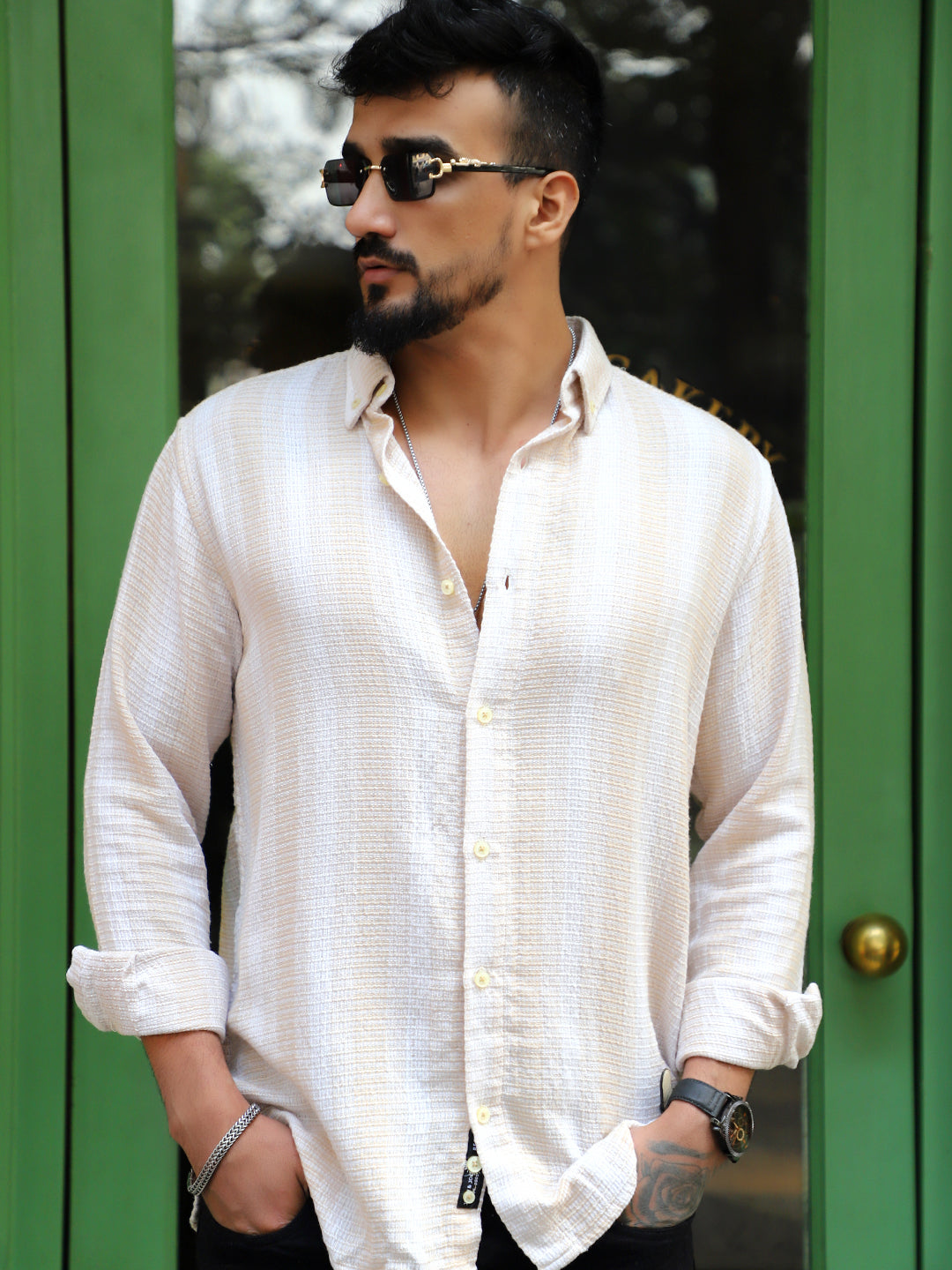 Timeless Beige Full Sleeve Shirt