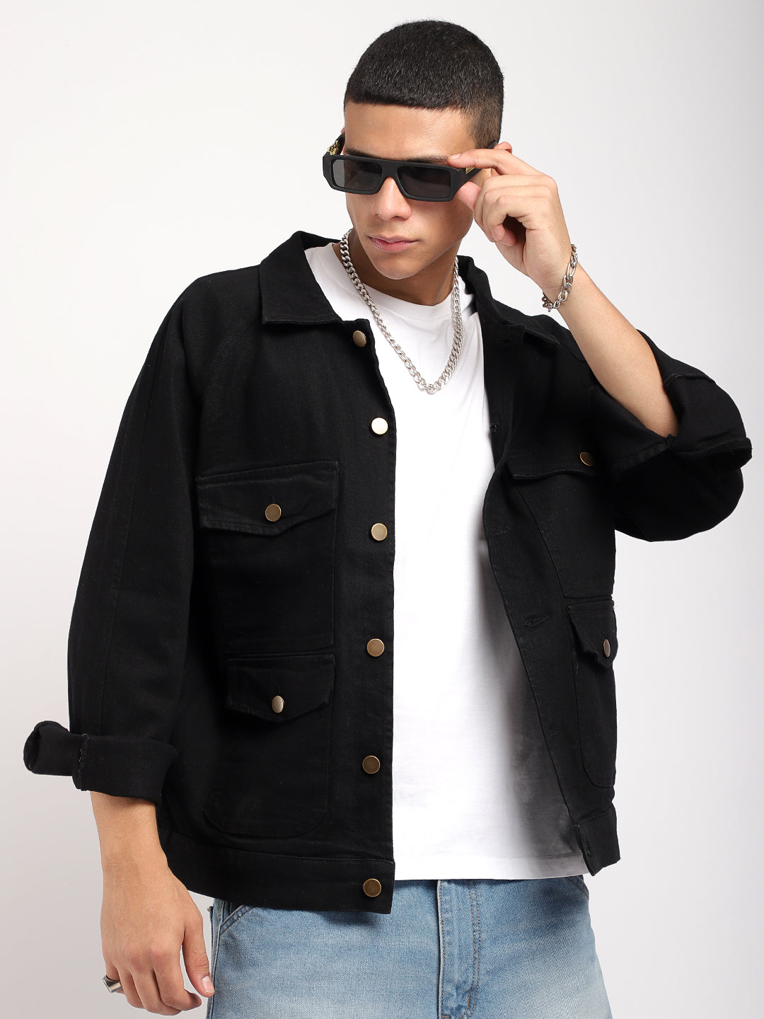 Prime Sculpt Black 4 Pocket Denim Jacket