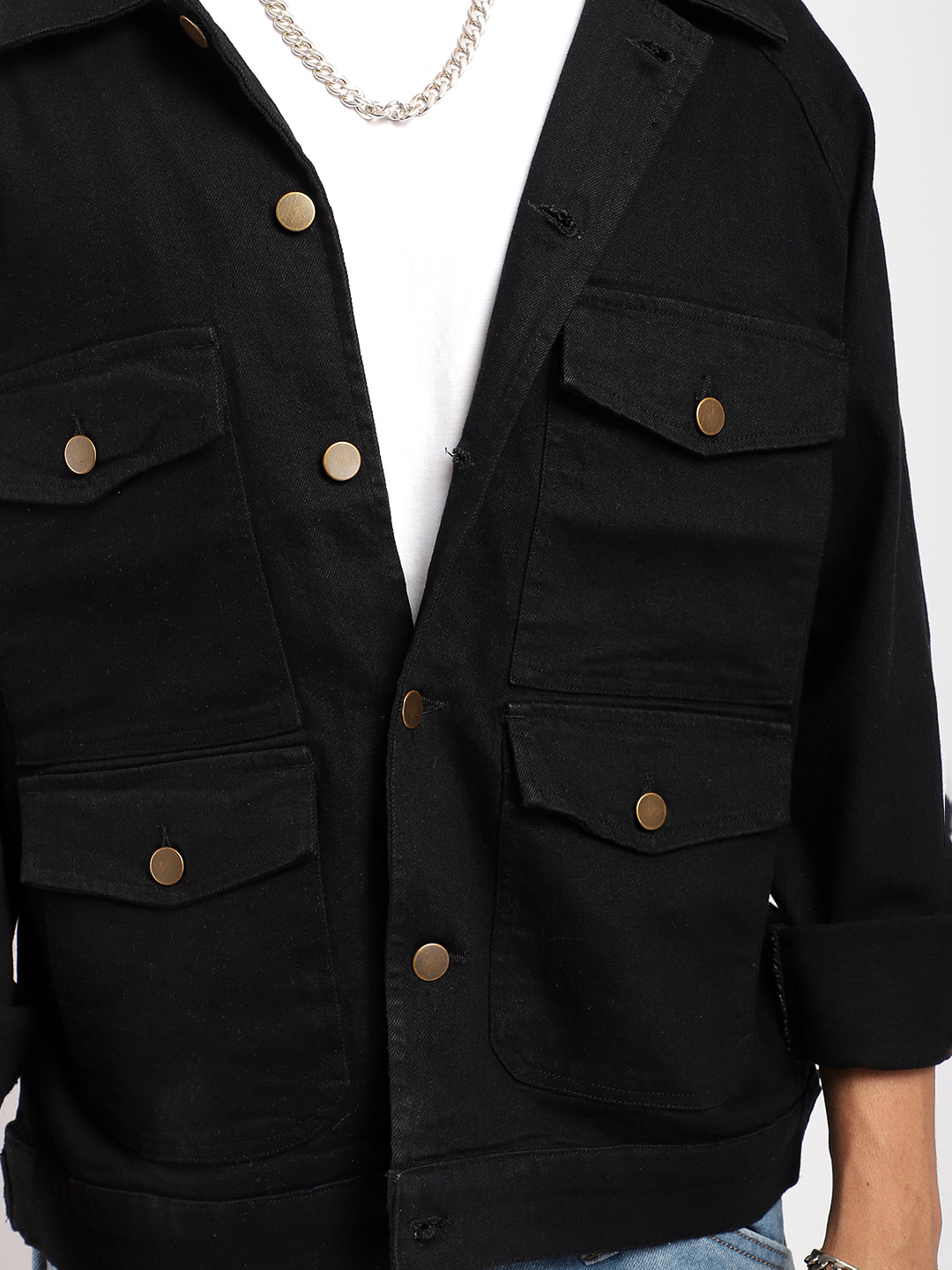 Prime Sculpt Black 4 Pocket Denim Jacket