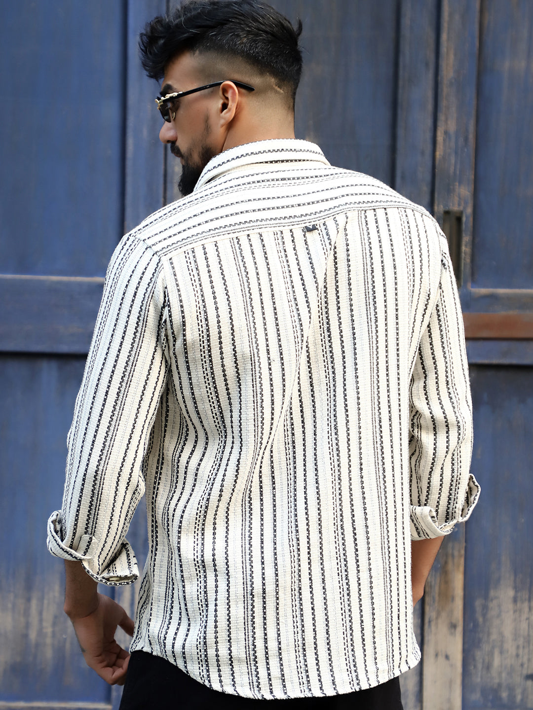 Maui Wave White Stripe Full Sleeve Shirt