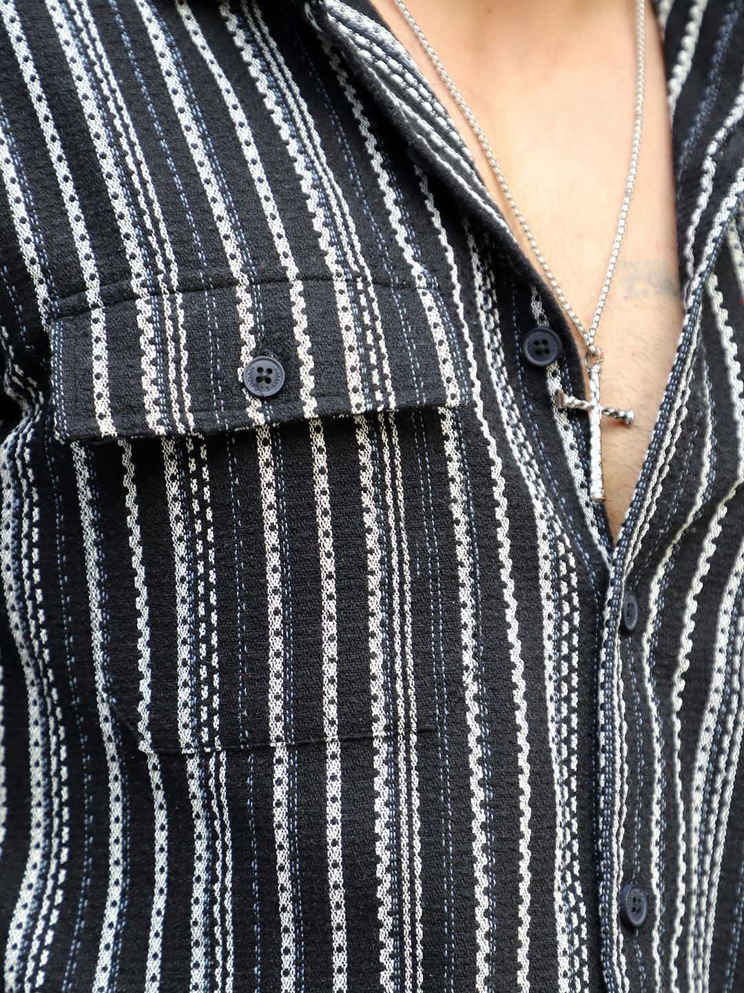 Maui Wave Black Stripe Full Sleeve Shirt