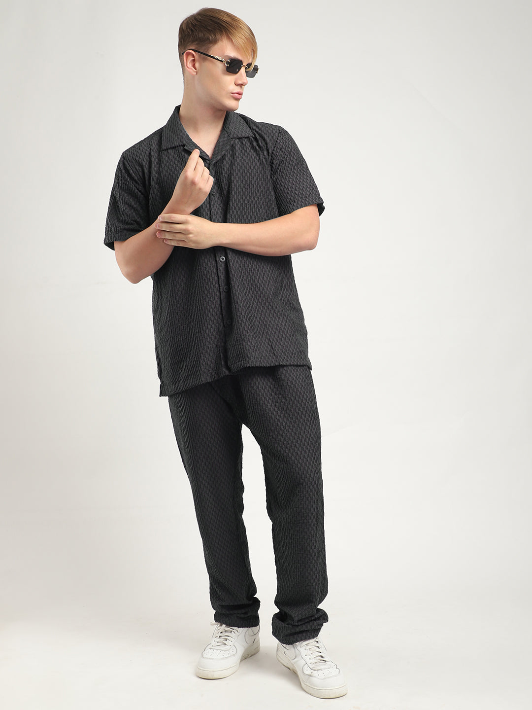 Zharvis Ringer Dark Grey Co-Ord Set