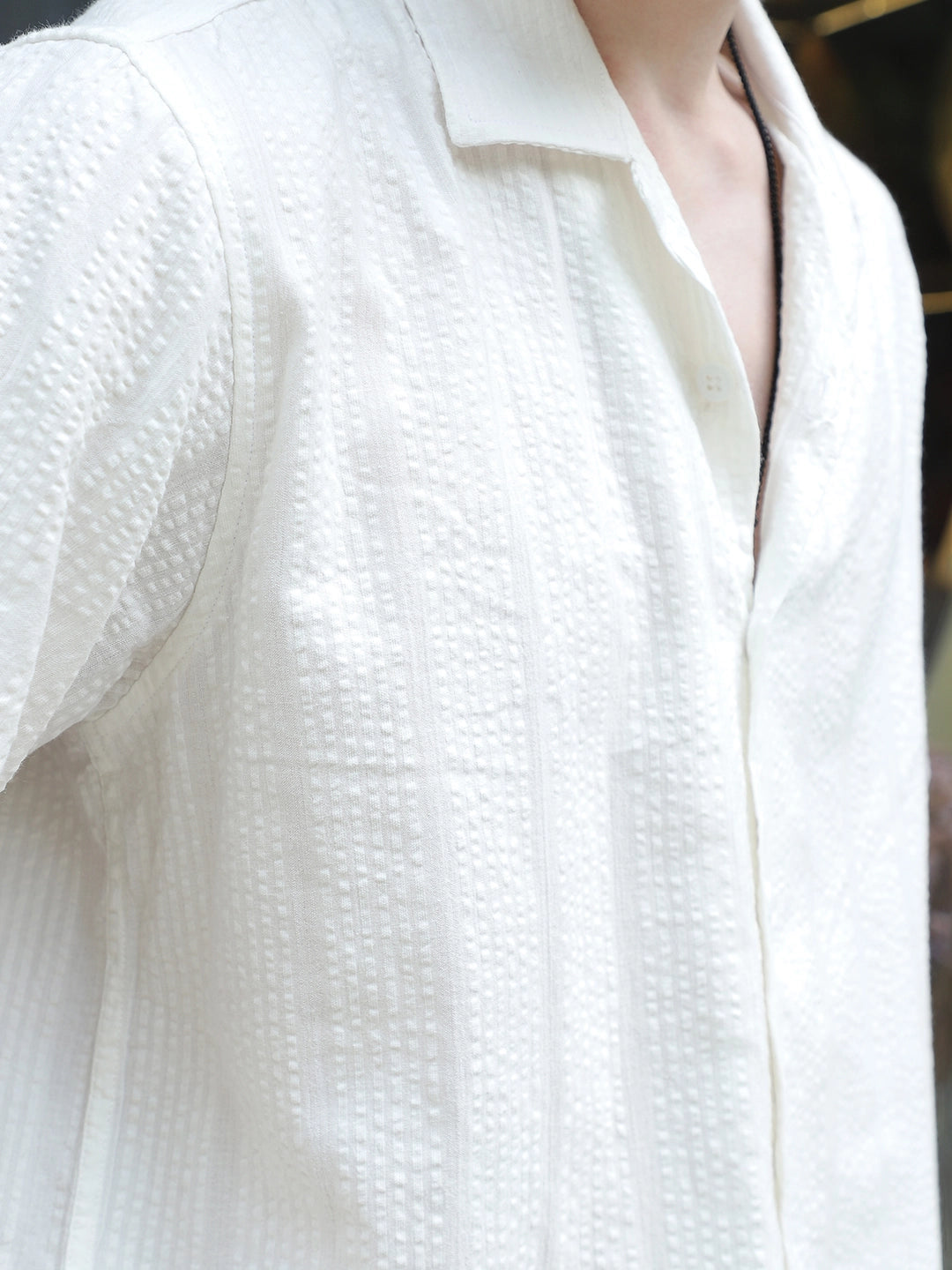 Cloudlines White Textured Co Ord Set