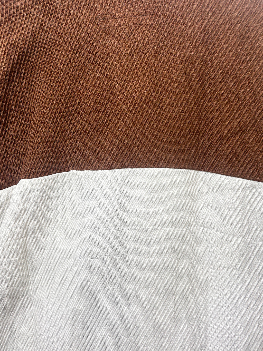 Halo Fade Beige Ribbed Shacket