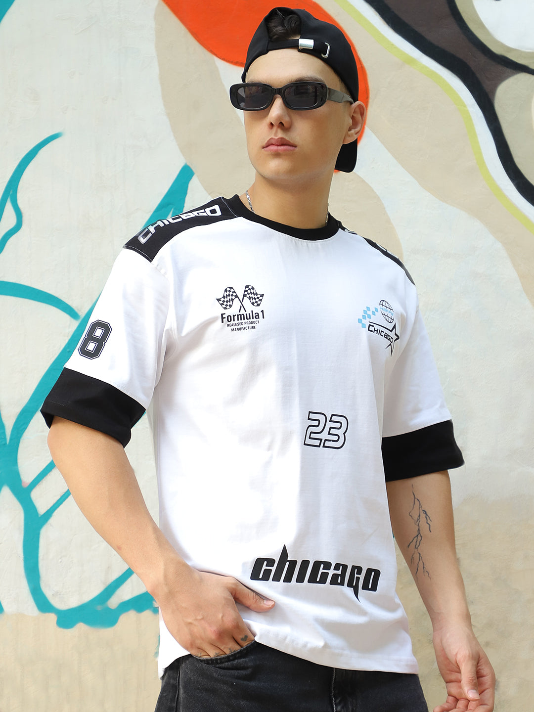 Pole Position 98 White Oversized T-Shirt
