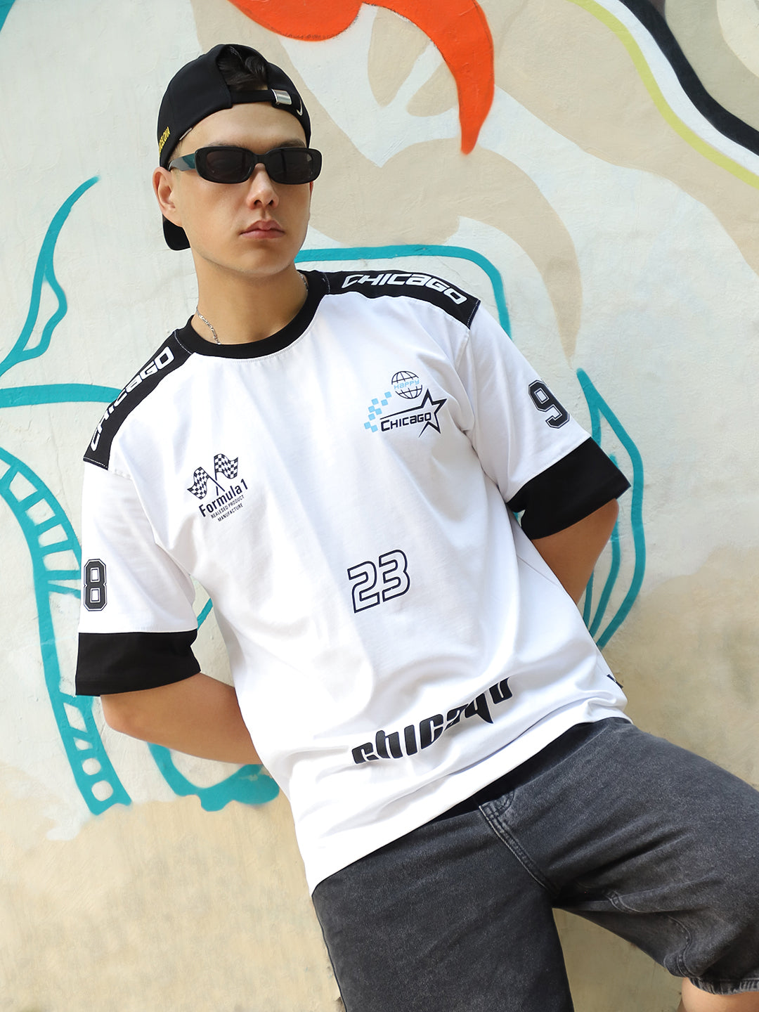 Pole Position 98 White Oversized T-Shirt
