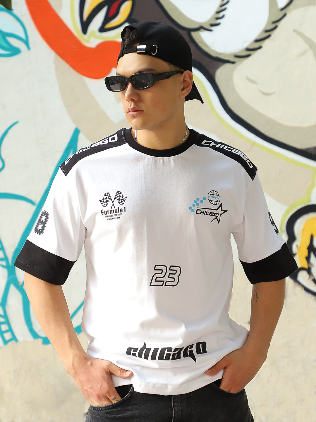 Pole Position 98 White Oversized T-Shirt